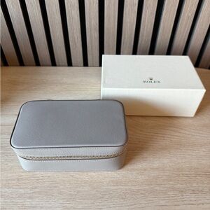 Rolex Jewelry Leather Box Taupe Color